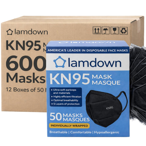 (50-Pack) KN95 Face Masks, Individually Wrapped, Premium Disposable Dust Mask, White