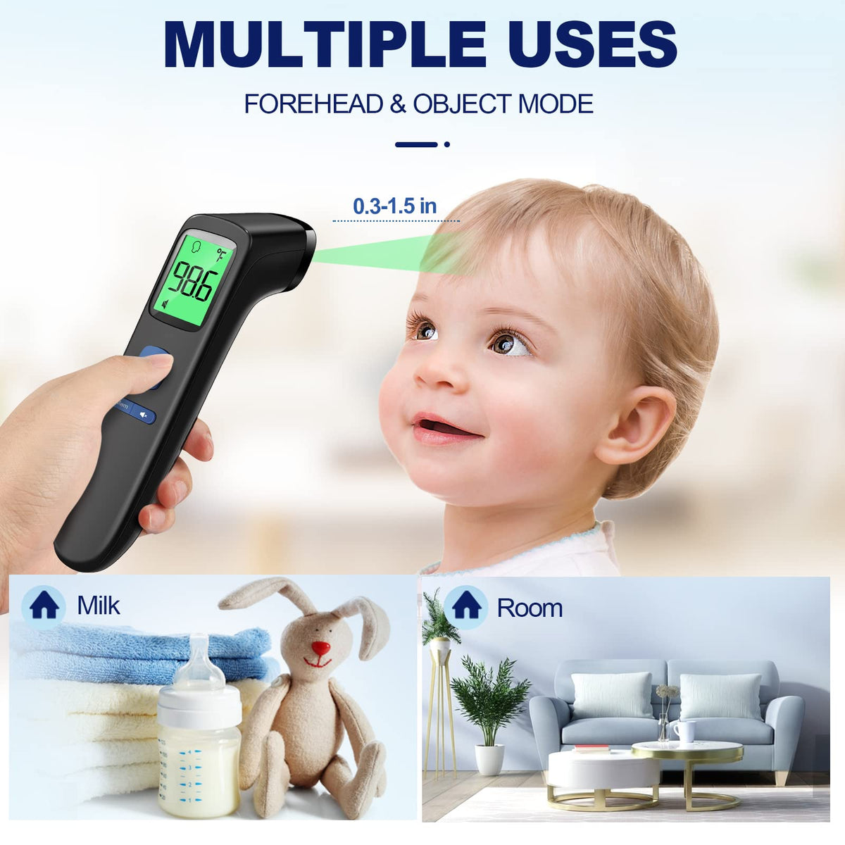 No-Touch Thermometer for Adults and Kids, Accurate Digital Baby Thermometer