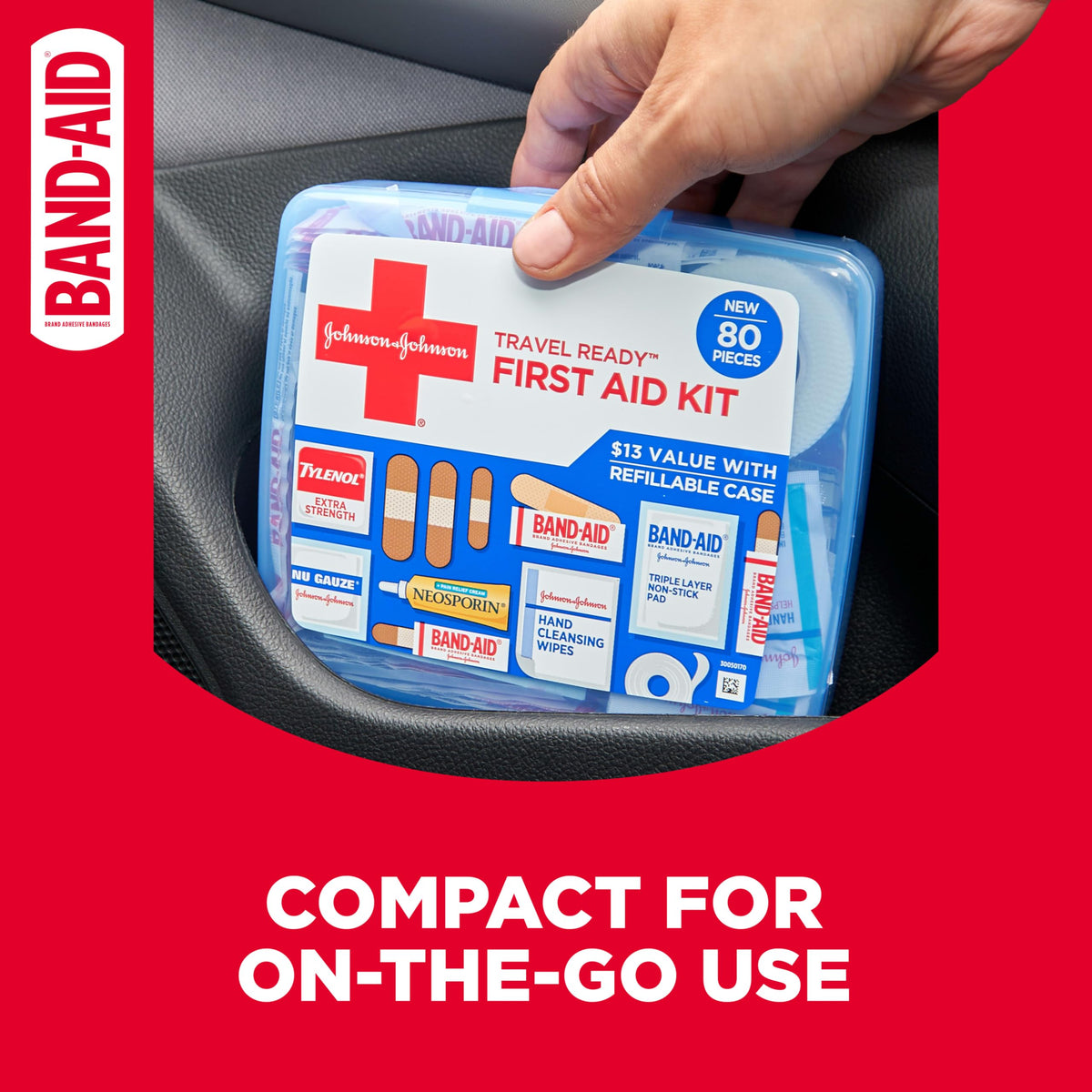 BAND-AID Brand All-Purpose Portable Compact First Aid Kit, 160 Piece