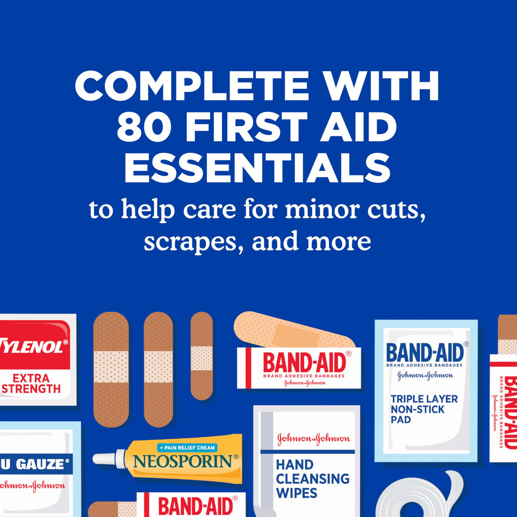BAND-AID Brand All-Purpose Portable Compact First Aid Kit, 160 Piece